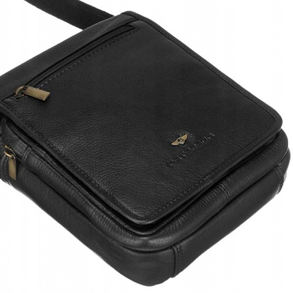 Męska, skórzana listonoszka na ramię