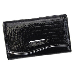 Portfel damski ze skóry naturalnej, czarny