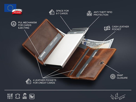 Portfel RFID COLORADO - Saddle Leather 1693