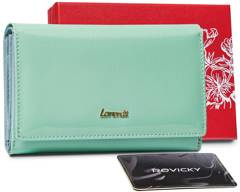 Lakierowany portfel damski na karty z zabezpieczeniem rfid protect