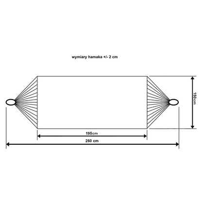 Hamak classic 2 osobowy 200x150cm Royokamp