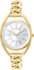 MINET Srebrno-złote damski zegarek ICON GOLD ze złotym  stalowym paskiem