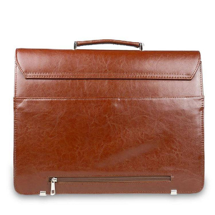Skórzana teczka męska aktówka na laptopa brązowa - Pavone Nero Modena 2188 BR