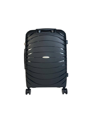 LYS Paris Salvador Duża twarda czarna walizka na kółkach 76 cm