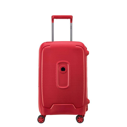 Delsey Moncey Mała twarda czerwona walizka kabinowa na kółkach 55 cm
