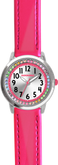 CLOCKODILE Ciemnoróżowy zegarek dla dziewczynek z kamieniami