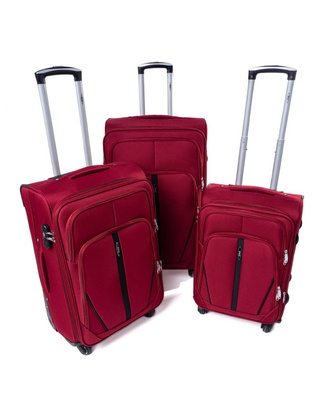 Zestaw 3 walizek PELLUCCI RGL S-020 Bordowy