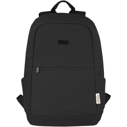 Joey 15,6-calowy plecak na laptopa z płótna z recyklingu z certyfikatem GRS o pojemności 18 l