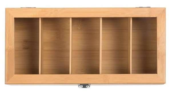 Bambusowe pudełko na herbatę TEA LOUNGE, brązowy