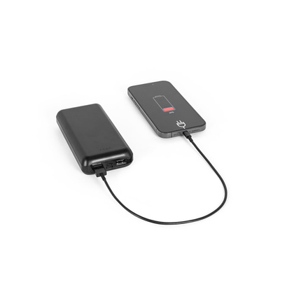 LEAKEY 20. Power bank 20'000 mAh wykonany w ABS pochodzącego z recyklingu