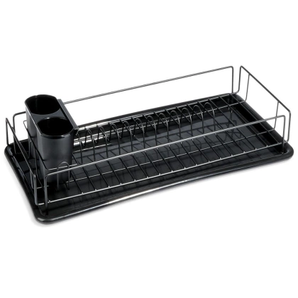 Suszarka na naczynia czarna 50x24x9 cm