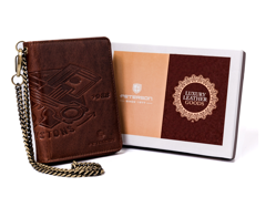 Skórzany portfel męski na zamek