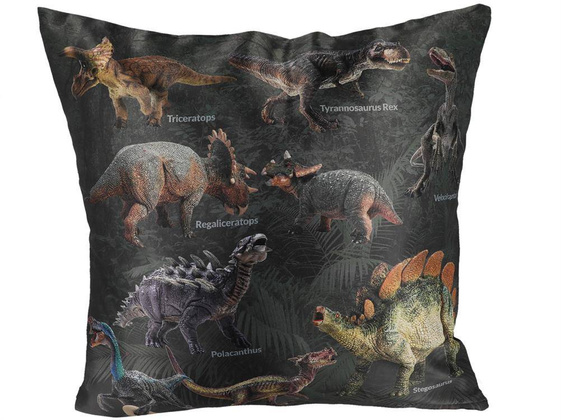 Poduszka z wypełnieniem/suwak - Prehistoric  World of Dinosaurs (CARMANI)