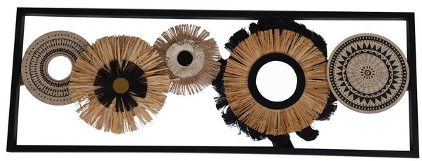 Dekoracja ścienna w ramce boho