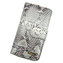 Portfel damski skórzany PELLUCCI SN-116 RFID popiel + pomarańcz