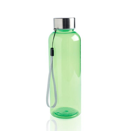 Butelka RPET 500ml, z metalową zakrętką i uchwytem