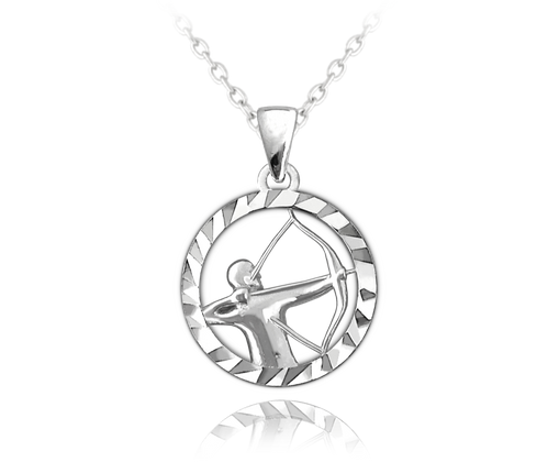 MINET Srebrny naszyjnik Zodiac STRZELEC