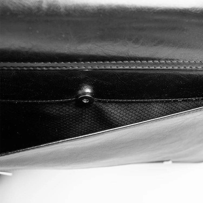Skórzana teczka męska na laptopa czarna aktówka - Pavone Nero Marsala 2171 BL