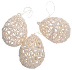 Kpl 3 jajeczek beżowych w pleksi 2wz*