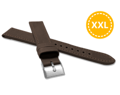 LAVVU XXL Szyty ciemnobrązowy pasek SPORT z luksusowej skóry Top Grain - 18 XXL