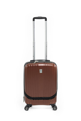 LYS Paris Tunis Mała twarda czarna walizka kabinowa na kółkach 55 cm