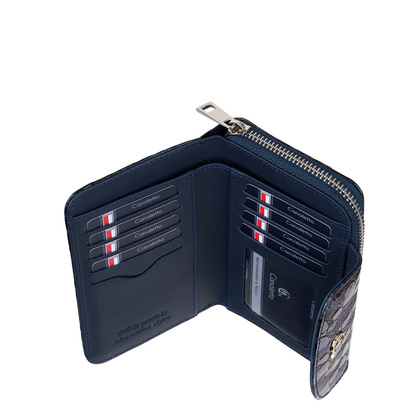 Damski portfel skórzany Canaletto – faktura kropli z RFID | Elegancja i bezpieczeństwo PD1445s288 RFID