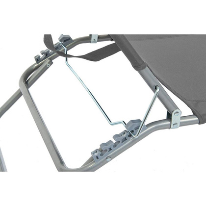 ŁÓŻKO TURYSTYCZNE KEMPINGOWE SKŁADANE SZARE