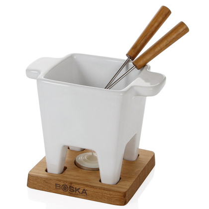 Zestaw Tapas Fondue biały, poj. 200ml, dąb