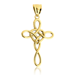 MINET Złoty wisiorek krzyżyk Au 585/1000 1,60g