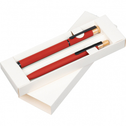 Zestaw piśmienny długopis i pióro kulkowe