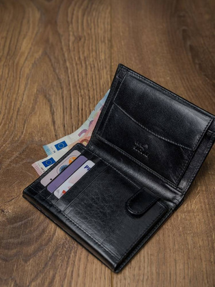 Skórzany portfel męski z systemem rfid protect