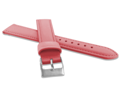 MINET Różowy szyty pasek z luksusowej skóry Top Grain - 16