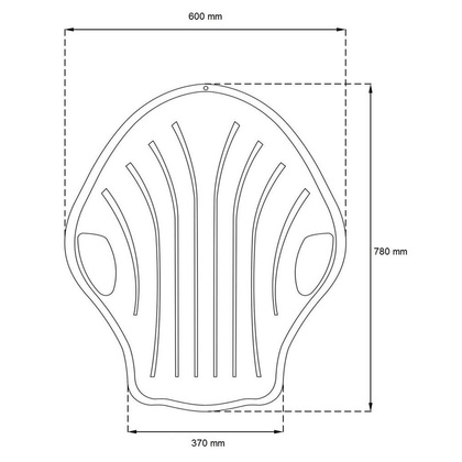 Ślizg plastikowy shell big zielony
