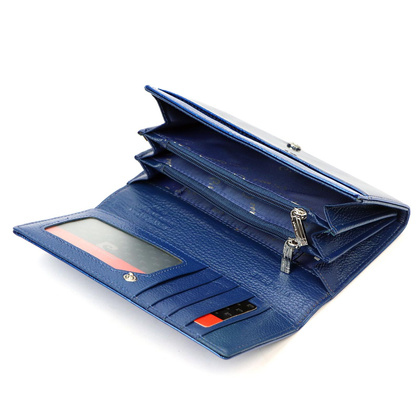 Duży skórzany portfel damski Pierre Cardin 