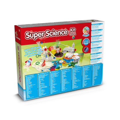 6 in 1 Super Science Kit III. Gra edukacyjna dostarczana z papierową torebką prezentową
