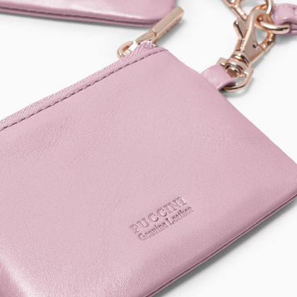 Brelok z saszetkami skórzanymi PUCCINI VULCANO ZN92512 3C Różowy