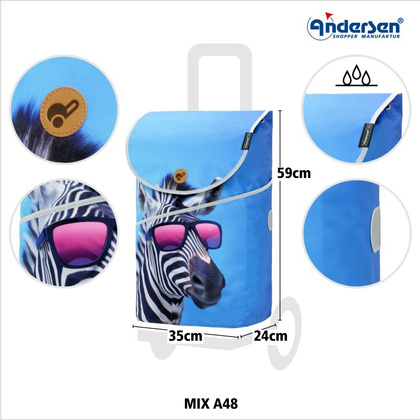 Wózek za zakupy ANDERSEN Scala MIX 112-333-A48