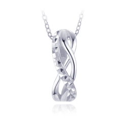 MINET Szczotkowany naszyjnik srebrny