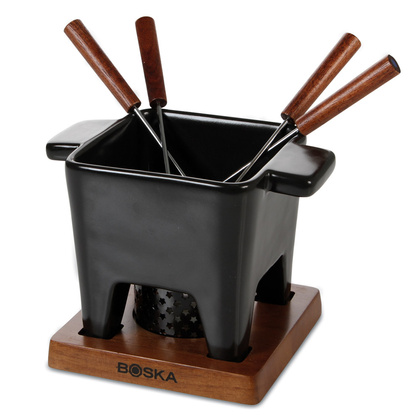 Zestaw Tapas Fondue czarny, mahoń, 400 gr