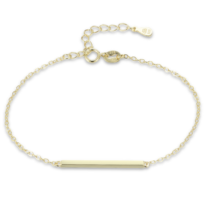 MINET Elegancka pozłacana srebrna bransoletka sztyft