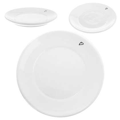 Spodek / talerzyk mały ceramiczny biały SERDUSZKA 12 cm