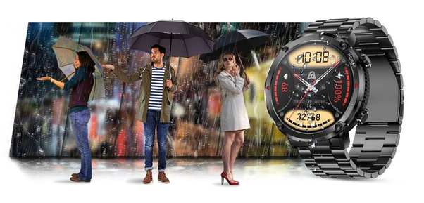 Smartwatch Gravity GT21-1+ Czarny Pasek Silikonowy