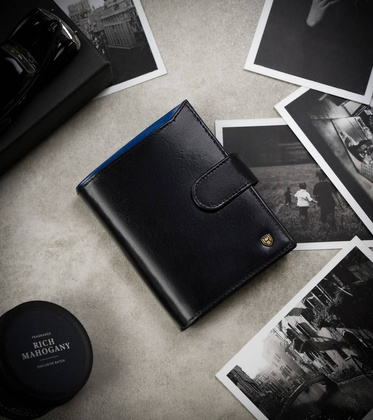 Skórzany portfel męski na karty z systemem rfid