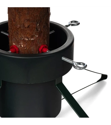 Stojak CHOINKOWY DUŻY CZARNY metalowy pod choinkę drzewko z pojemnikiem