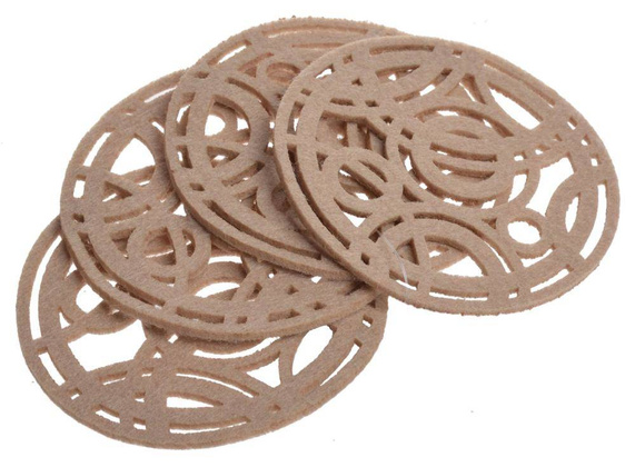 Kpl.4 podkładek filcowych beżowych