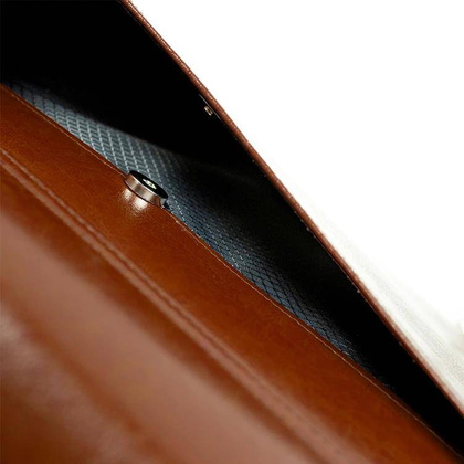 Skórzana teczka męska na dokumenty laptopa brązowa - Pavone Nero Tronto 2058 BR