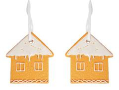 Kpl.2 zawieszek domów piernikowych