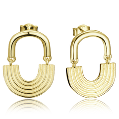 MINET Nowoczesne pozłacane srebrne kolczyki