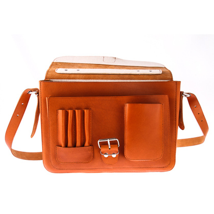 TECZKA SKÓRZANA 3W1 KEMER VOOC Vintage  P13 BRĄZOWA