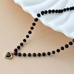 Naszyjnik stal szlachetna pozłacana 14k złotem, NST2202